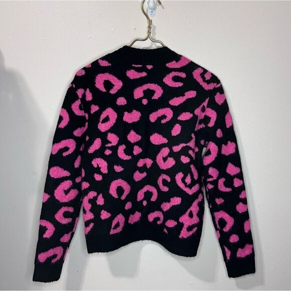 Line & Dot Revolve Shopbop Civet Leopard Pink Crewneck Sweater XS - Picture 8 of 8